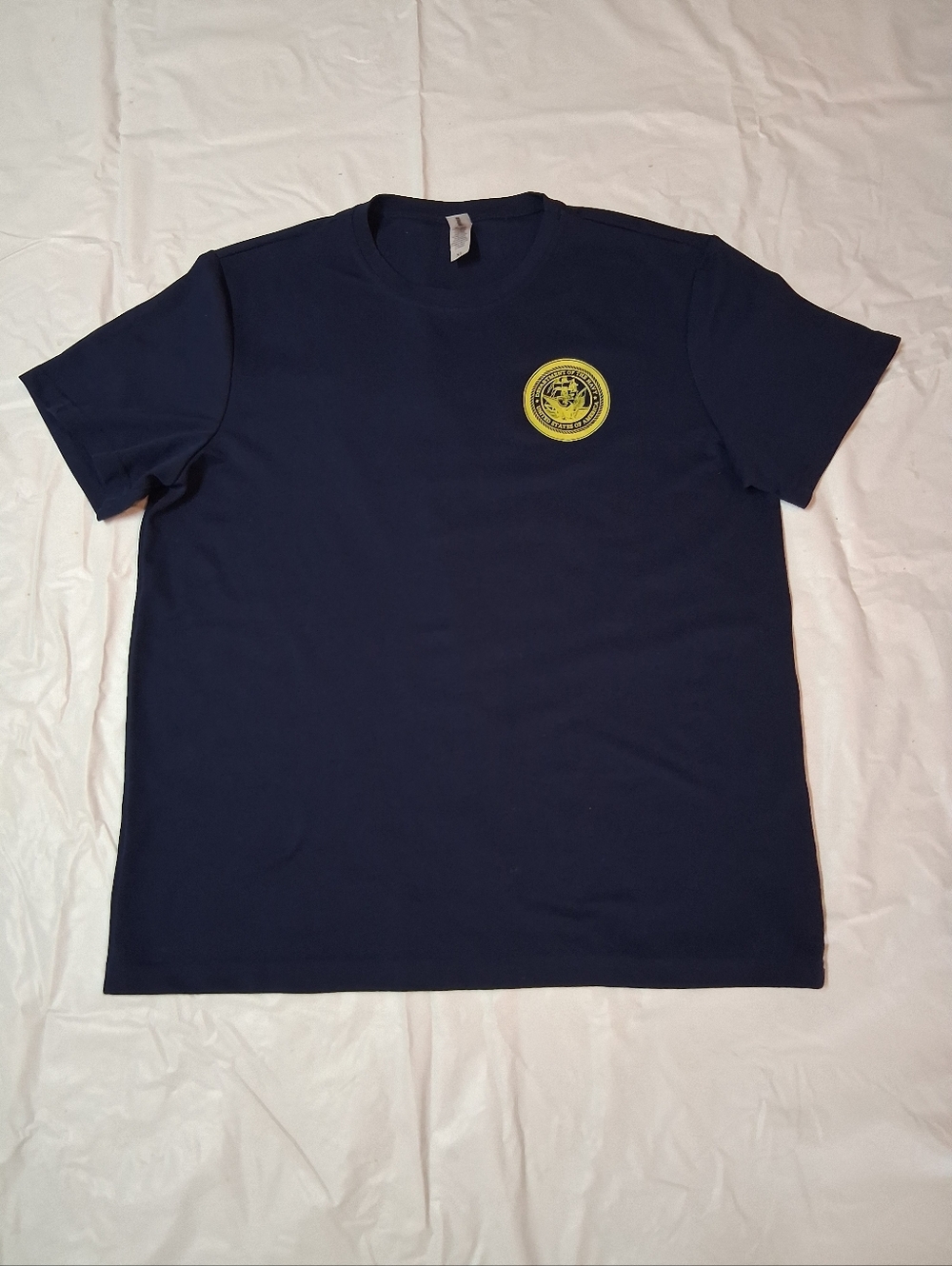Navy Short-Sleeve Graphic Crewneck T-Shirt